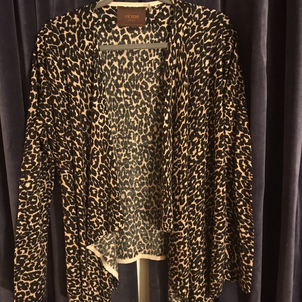 Leopard print Open Cardigan